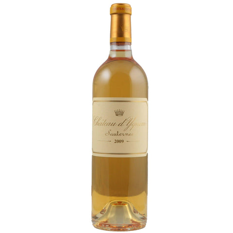 Single bottle of Sweet White wine Ch. D'Yquem, 1st Growth Premier Cru Superieur Classe, Sauternes, 2009 Semillon & Sauvignon Blanc